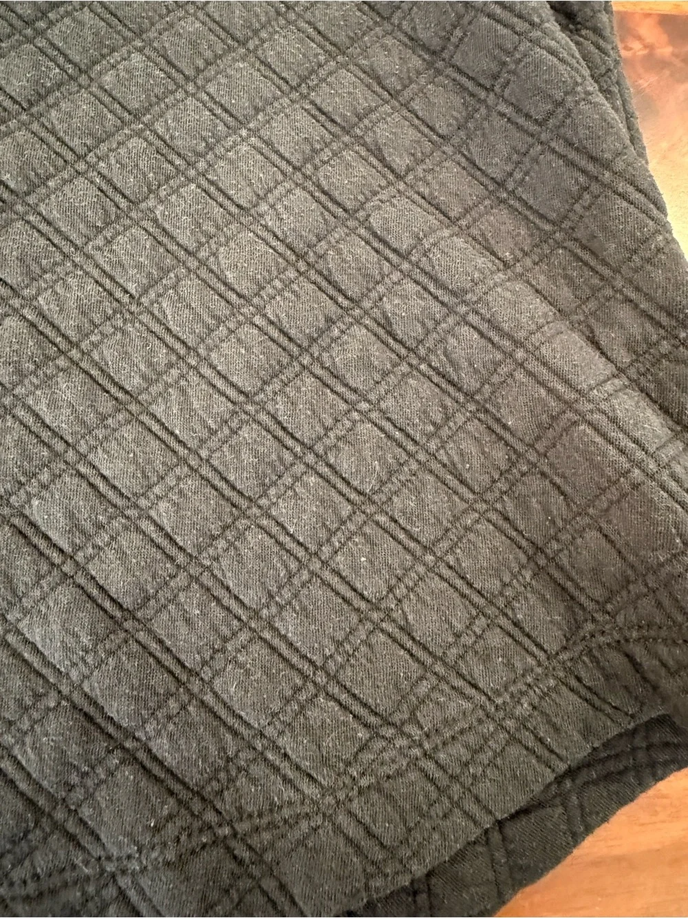 J.Crew Black Quilted Swing Funnel Neck Pullover Top XL